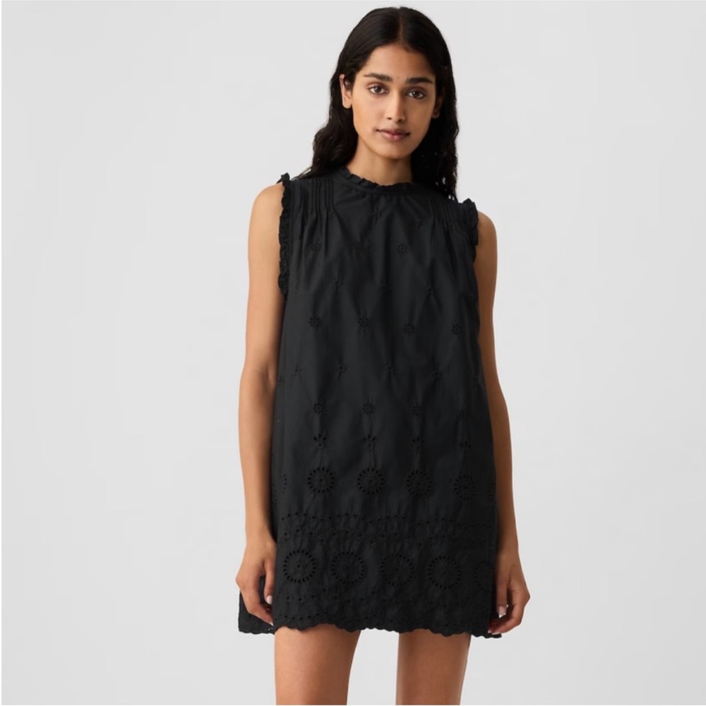 Gap x DOEN Eyelet Mini Dress - Black sz M
